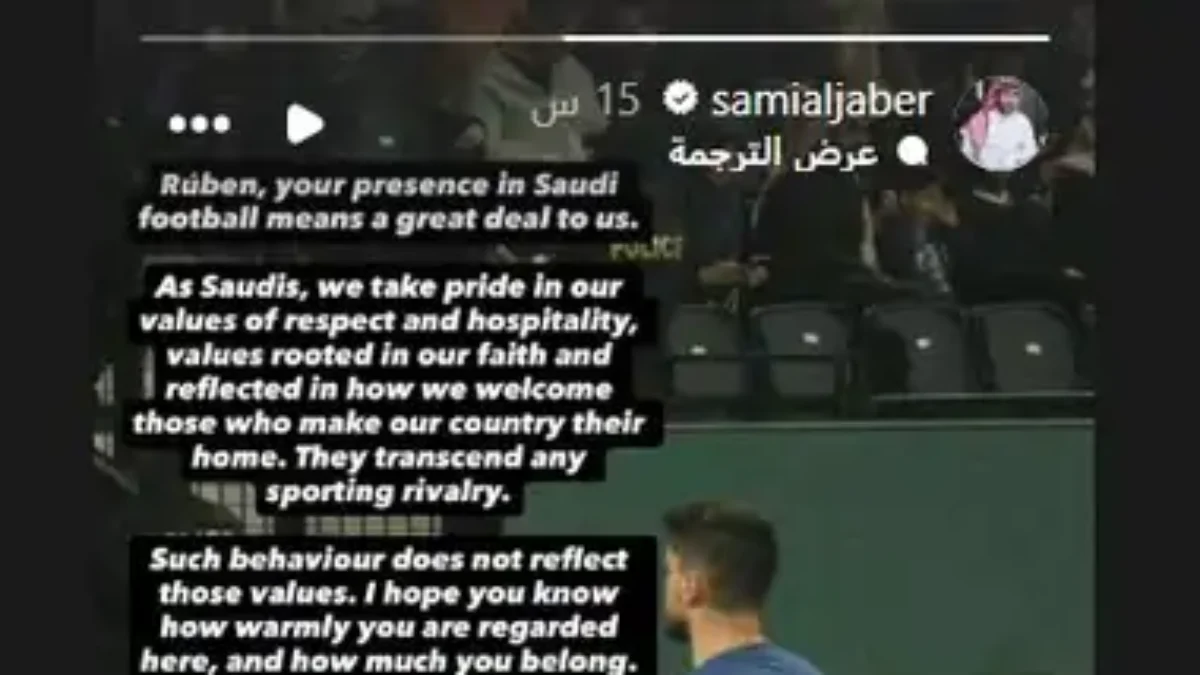 سامي الجابر يدعم نيفيز بعد هتافات مباراة التعاون