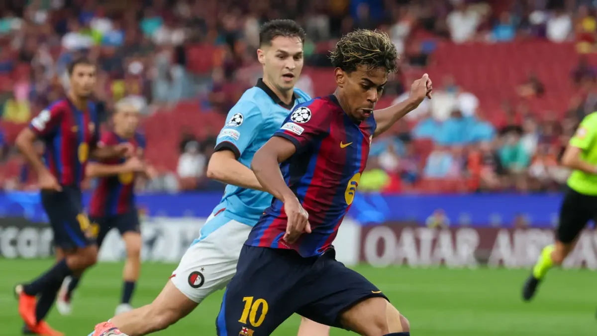 يامال يتخطى مبابي برقم قياسي جديد في دوري الأبطال